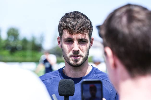 Fussball, 3.Liga Saison 2026 2027 Testspiel TOP Oss - MSV Duisburg 12.07.2026, De Kerkebos Tobias Fleckstein (MSV Duisburg, 5) Swolgen De Kerkebos Niederlande *** Sports, Soccer, 3rd Division, 2026–2027 Season, Friendly Match: TOP Oss vs. MSV Duisburg, July 12, 2026, De Kerkebos, Tobias Fleckstein (MSV Duisburg), 5 Swolgen, De Kerkebos, Netherlands