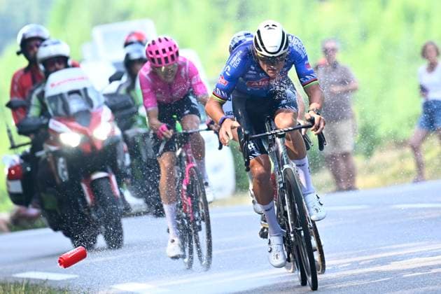 Tour de France 2026 Stage 9 USSEL, FRANCE - JULY 12 : Van Der Poel Mathieu (NED) of Alpecin - Premier Tech during stage 9 of the 113rd edition of Tour de France an UCI World Tour 2.UWT cycling road race stage for Men Elite of 185 km with start in Malemort and finish in Ussel on July 12, 2026 in Ussel, France, 12 07 2026 ( Motordriver Kurt Vandenborre - Ussel France  Copyright: xTomasxSiskx