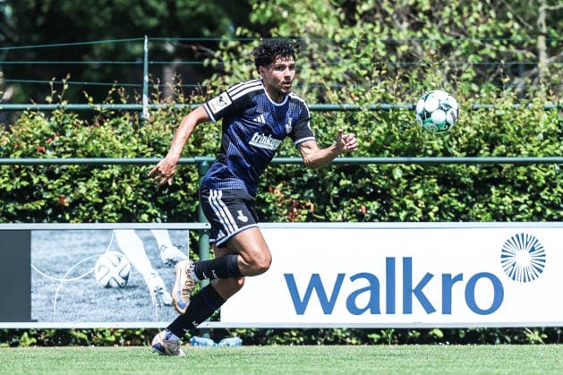 Fussball, 3.Liga Saison 2026 2027 Testspiel TOP Oss - MSV Duisburg 12.07.2026, De Kerkebos Celal Aydogan (MSV Duisburg, 41) Swolgen De Kerkebos Niederlande *** Sports, Soccer, 3rd Division, 2026–2027 Season, Friendly Match: TOP Oss vs. MSV Duisburg, July 12, 2026, De Kerkebos, Celal Aydogan, MSV Duisburg, 41 Swolgen, De Kerkebos, Netherlands