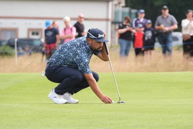 UK: The Genesis Scottish Open at The Renaissance Club, North Berwick, Scotland on 12 July 2026: Pictured: J J Spaun (USA) on the 11th green during the final round of the Genesis Scottish Open Championship 2026 North Berwick The Renaissance Club Scotland Scotland Copyright: xAlexxToddx