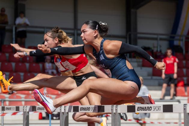 RECORD DATE NOT STATED Norddeutsche Leichtathletik Meisterschaften - Bremen, Deutschland 12.07.2026 BREMEN, DEUTSCHLAND - JULY 12: Angela FÖRSTER (Start Nr. 243, Hamburg Athletics) during the Norddeutsche Leichtathletik Meisterschaften at Bremen on July 12, 2026 in Bremen, Deutschland. *** North German Track and Field Championships, Bremen, Germany, July 12, 2026 BREMEN, GERMANY JULY 12 Angela FÖRSTER, Start No. 243, Hamburg Athletics, during the North German Track and Field Championships in Bremen on July 12, 2026 in Bremen, Germany Copyright: xBEAUTIFULxSPORTS PeterxWeberx