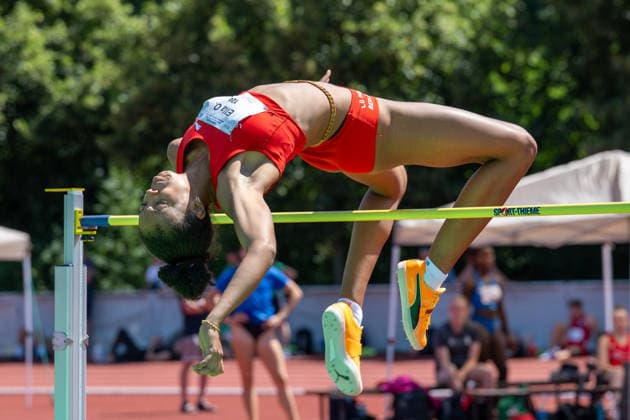RECORD DATE NOT STATED Norddeutsche Leichtathletik Meisterschaften - Bremen, Deutschland 12.07.2026 BREMEN, DEUTSCHLAND - JULY 12: Ella OBETA (Start Nr. 124, LG Nord Berlin) during the Norddeutsche Leichtathletik Meisterschaften at Bremen on July 12, 2026 in Bremen, Deutschland. *** North German Track and Field Championships, Bremen, Germany, July 12, 2026 BREMEN, GERMANY JULY 12 Ella OBETA Start No. 124, LG Nord Berlin during the North German Track and Field Championships in Bremen on July 12, 2026 in Bremen, Germany Copyright: xBEAUTIFULxSPORTS PeterxWeberx