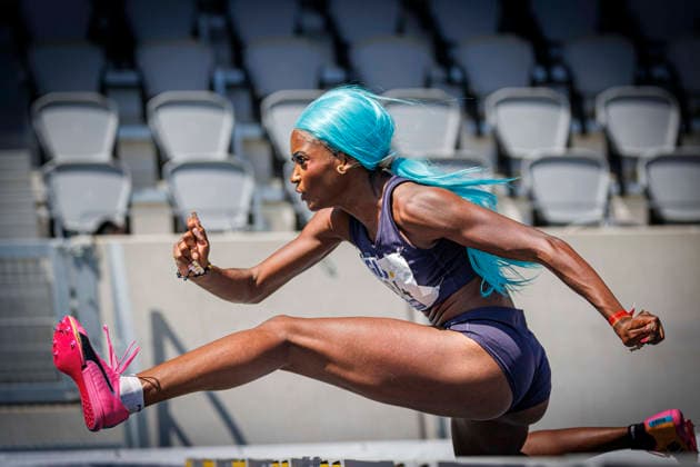 85. Deutsche Meisterschaften U20; Bochum, 12.07.2026 Daryl Ndasi (Munich Athletics) läuft 13,08 sec. über 100 m Hürden; 85. Deutsche Meisterschaften U20 am 12.07.2026 im Lohrheidestadion, Bochum (Nordrhein-Westfalen) *** 85th German U20 Championships, Bochum, July 12, 2026: Daryl Ndasi of Munich Athletics runs the 100-meter hurdles in 13.08 seconds at the 85th German U20 Championships on July 12, 2026, at Lohrheidestadion in Bochum, North Rhine-Westphalia Copyright: xBEAUTIFULxSPORTS B.Hoffmannx