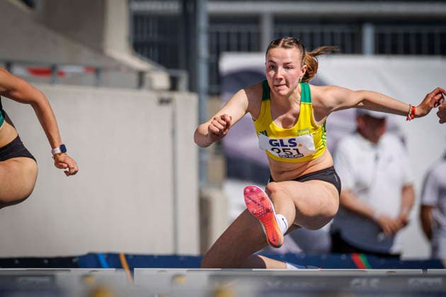 85. Deutsche Meisterschaften U20; Bochum, 12.07.2026 Antonia Geers (TLV Germania Überruhr); 85. Deutsche Meisterschaften U20 am 12.07.2026 im Lohrheidestadion, Bochum (Nordrhein-Westfalen) *** 85th German U20 Championships, Bochum, July 12, 2026 Antonia Geers, TLV Germania Überruhr 85th German U20 Championships on July 12, 2026, at Lohrheidestadion, Bochum, North Rhine-Westphalia Copyright: xBEAUTIFULxSPORTS B.Hoffmannx