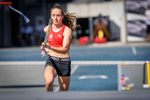 85. Deutsche Meisterschaften U20; Bochum, 12.07.2026 Laura Dirnecker (TSV 1880 Wasserburg); 85. Deutsche Meisterschaften U20 am 12.07.2026 im Lohrheidestadion, Bochum (Nordrhein-Westfalen) *** 85th German U20 Championships, Bochum, July 12, 2026 Laura Dirnecker, TSV 1880 Wasserburg 85th German U20 Championships on July 12, 2026, at Lohrheidestadion, Bochum, North Rhine-Westphalia Copyright: xBEAUTIFULxSPORTS B.Hoffmannx
