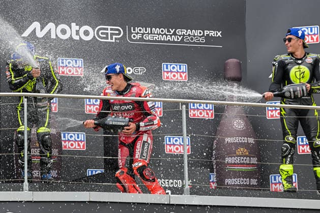Motorrad Grand Prix Deutschland 2026, Sachsenring MotoGP 12.07.2026 ab 9.00Uhr Uhr Hohenstein-Ernstthal, Sachsenring Im Foto: 93 Marc Marquez Ducati Lenovo Team, 79 Ai Ogura Trackhouse MotoGP Team, 25 Raul Fernandez Trackhouse MotoGP Team Motorrad Grand Prix Deutschland 2026, Sachsenring MotoGP Hohenstein-Ernsttal Sachsen Deutschland *** 2026 German Motorcycle Grand Prix, Sachsenring MotoGP, July 12, 2026, starting at 9:00 a.m., Hohenstein-Ernstthal, Sachsenring. Pictured: No. 93 Marc Marquez, Ducati Lenovo Team, No. 79 Ai Ogura, Trackhouse MotoGP Team; No. 25 Raul Fernandez, Trackhouse MotoGP Team; 2026 German Motorcycle Grand Prix, Sachsenring MotoGP, Hohenstein-Ernstthal, Saxony, Germany Copyright: xEHLxMedia MichelxKöhlerx 20261207-Rennen der MotoGP-Sachsenring_046