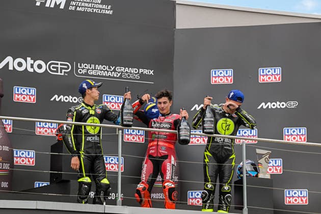 Motorrad Grand Prix Deutschland 2026, Sachsenring MotoGP 12.07.2026 ab 9.00Uhr Uhr Hohenstein-Ernstthal, Sachsenring Im Foto: 93 Marc Marquez Ducati Lenovo Team, 79 Ai Ogura Trackhouse MotoGP Team, 25 Raul Fernandez Trackhouse MotoGP Team Motorrad Grand Prix Deutschland 2026, Sachsenring MotoGP Hohenstein-Ernsttal Sachsen Deutschland *** 2026 German Motorcycle Grand Prix, Sachsenring MotoGP, July 12, 2026, starting at 9:00 a.m., Hohenstein-Ernstthal, Sachsenring. Pictured: No. 93 Marc Marquez, Ducati Lenovo Team, No. 79 Ai Ogura, Trackhouse MotoGP Team; No. 25 Raul Fernandez, Trackhouse MotoGP Team; 2026 German Motorcycle Grand Prix, Sachsenring MotoGP, Hohenstein-Ernstthal, Saxony, Germany Copyright: xEHLxMedia MichelxKöhlerx 20261207-Rennen der MotoGP-Sachsenring_051