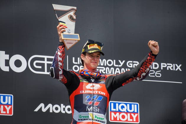 Motorrad Grand Prix Deutschland 2026, Sachsenring Moto2 12.07.2026 ab 12:15Uhr Uhr Hohenstein-Ernstthal, Sachsenring Im Foto: 04 Ivan Ortola QJMotor MSi Motorrad Grand Prix Deutschland 2026, Sachsenring Moto2 Hohenstein-Ernsttal Sachsen Deutschland *** 2026 German Motorcycle Grand Prix, Sachsenring Moto2, July 12, 2026, starting at 12:15 p.m., Hohenstein Ernstthal, Sachsenring. In Photo 04: Ivan Ortola, QJMotor MSi, 2026 German Motorcycle Grand Prix, Sachsenring Moto2, Hohenstein-Ernstthal, Saxony, Germany Copyright: xEHLxMedia MichelxKöhlerx 20261207-Rennen der Moto2-Sachsenring_041