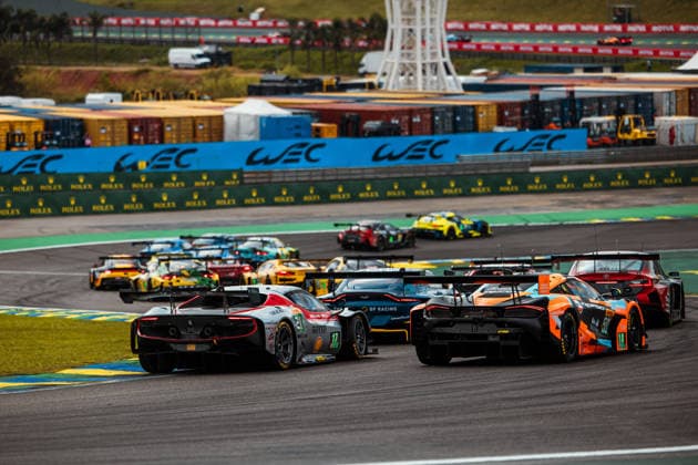 FIA WEC - 6 HOURS OF SAO PAULO 2026 21 HERIAU Francois (fra), MANN Simon (usa), ROVERA Alessio (ita), Vista AF Corse, Ferrari 296 GT3 Evo 21, LM GT3, action, start of the race, depart, during the 6 Hours of Sao Paulo 2026, 4th round of the 2026 FIA World Endurance Championship, from July 10 to 12, 2026 on the Interlagos Circuit in Sao Paulo, Brazil -  Copyright: xAndreaxLorenzinax