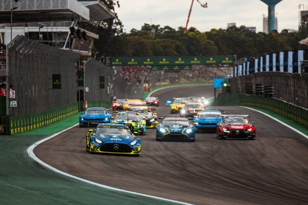 FIA WEC - 6 HOURS OF SAO PAULO 2026 79 CRESSONI Matteo (ita), HODENIUS Lin (ned), ZELGER Johannes (ita), Iron Lynx, Mercedes-AMG GT3 Evo 79, LM GT3, action, start of the race, depart, during the 6 Hours of Sao Paulo 2026, 4th round of the 2026 FIA World Endurance Championship, from July 10 to 12, 2026 on the Interlagos Circuit in Sao Paulo, Brazil -  Copyright: xAndreaxLorenzinax