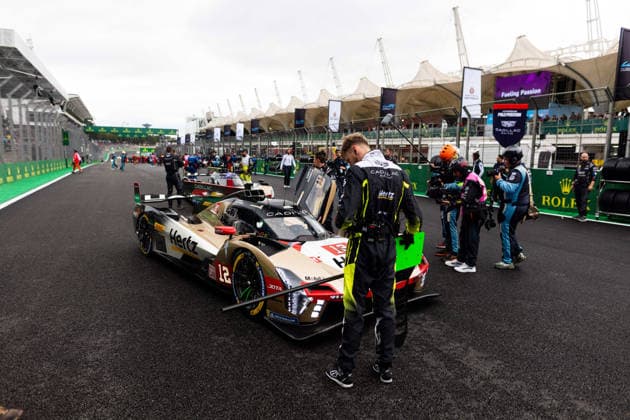 FIA WEC - 6 HOURS OF SAO PAULO 2026 12 NATO Norman (fra), STEVENS Will (gbr), Cadillac Hertz Team Jota, Cadillac V-Series.R 12, Hypercar, grid during the 6 Hours of Sao Paulo 2026, 4th round of the 2026 FIA World Endurance Championship, from July 10 to 12, 2026 on the Interlagos Circuit in Sao Paulo, Brazil -  Copyright: xJoaoxFilipex