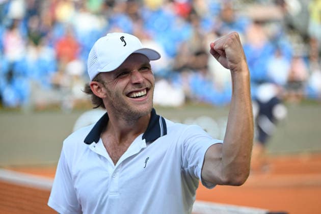 CONCORD IASI OPEN Final Erik Grevelius and Adam Heinonen of Sweden celebrate during the Concord Iasi Open final, Challenger 100, against Ivan Sabanov and Matej Sabanov of Serbia, in Iasi, Romania, on July 12, 2026. Imago Images Alex Nicodim Copyright: xAlexxNicodimx