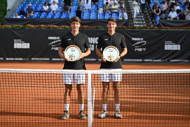 CONCORD IASI OPEN Final Ivan Sabanov and Matej Sabanov of Serbia in action against Erik Grevelius and Adam Heinonen of Sweden during the Concord Iasi Open double final, Challenger 100, against, in Iasi, Romania, on July 12, 2026. Imago Images Alex Nicodim Copyright: xAlexxNicodimx