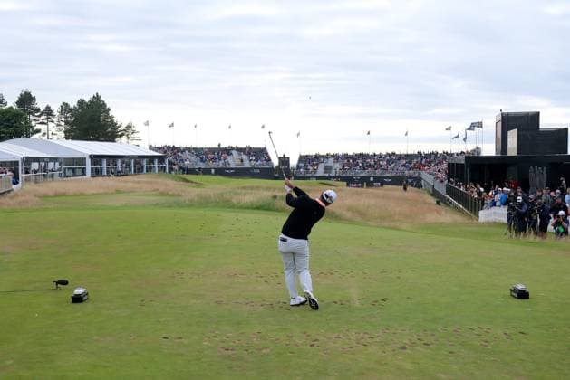 UK: The Genesis Scottish Open at The Renaissance Club, North Berwick, Scotland on 12 July 2026: Pictured: Tom Kim (South Korea) on the 15th tee during the final round of the Genesis Scottish Open Championship 2026 North Berwick The Renaissance Club Scotland Scotland Copyright: xAlexxToddx