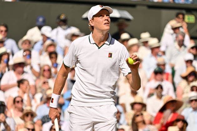 Wimbledon Tennis Championships 2026 - Day 14 LONDON, UNITED KINGDOM - July 12: Jannik Sinner of Italy plays in the Mens singles finals match against Alexander Zverev of Germany during day 14 of The Wimbledon Tennis Championships at All England Lawn Tennis and Croquet Club on July 12, 2026 in London, United Kingdom. Ray Tang Anadolu London United Kingdom. Editorial use only. Please get in touch for any other usage.  Copyright: x2026xAnadoluxRayxTangx