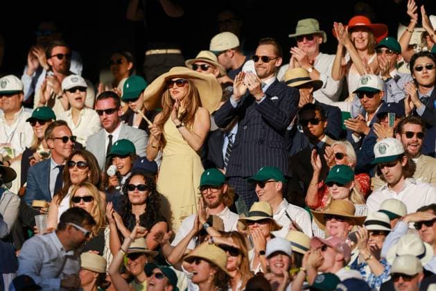 Jennifer Lopez and Tom Hiddleston watching the action on Centre Court Wimbledon Tennis Championships, Day 14, The All England Lawn Tennis and Croquet Club, London, UK - 12 Jul 2026London The All England Lawn Tennis and United Kingdom  Copyright: xJamesxMarsh Shutterstockx 16981035hs