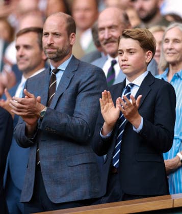 Prince William and Prince George in the Royal Box on Centre Court Wimbledon Tennis Championships, Day 14, The All England Lawn Tennis and Croquet Club, London, UK - 12 Jul 2026London The All England Lawn Tennis and United Kingdom  Copyright: xJamesxMarsh Shutterstockx 16981035jg