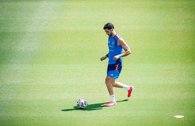 Spain national team, Nationalteam World Cup 12 07 2026 Mikel Merino of Spain during the Spanish national team s training session at Cotton Bowl in Dallas, United States of America on July 12, 2026. Photo (PGS Photo Agency) Dallas usa Copyright: xPGSxPhotoxAgencyx