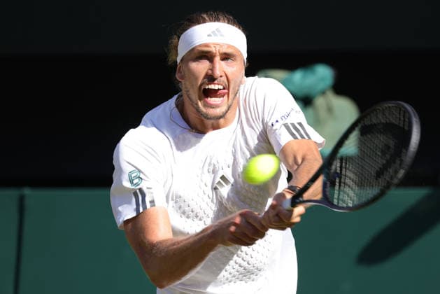 Alexander Zverev, GER, during final of 2026 All England Lawn Tennis Championships at Wimbledon, mens singles, London, 12 07 2026; - *** Alexander Zverev, GER, during the final of the 2026 All England Lawn Tennis Championships at Wimbledon, men s singles, London, July 12, 2026 