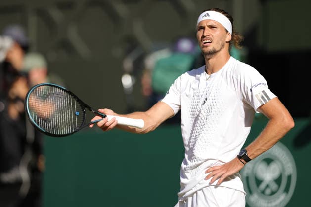 Alexander Zverev, GER, during final of 2026 All England Lawn Tennis Championships at Wimbledon, mens singles, London, 12 07 2026; - *** Alexander Zverev, GER, during the final of the 2026 All England Lawn Tennis Championships at Wimbledon, men s singles, London, July 12, 2026 