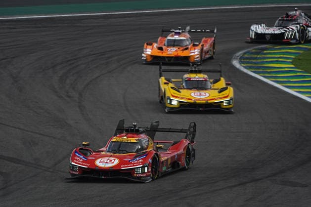 6 hours of Sao Paulo FIA WEC SAO PAULO, BRAZIL - JULY 12: Ferrari 499P of team Ferrari AF Corse of the crew Antonio Fuoco (ITA), Miguel Molina (ESP) and Nicklas Nielsen (DEN) in action during the FIA WEC 6 Hours of Sao Paulo, 4th round of the 2026 FIA World Endurance Championship at Interlagos Speedway in Sao Paulo, Brazil, on July 12, 2026. Stringer Anadolu Sao Paulo Brazil. Editorial use only. Please get in touch for any other usage.  Copyright: x2026xAnadoluxStringerx