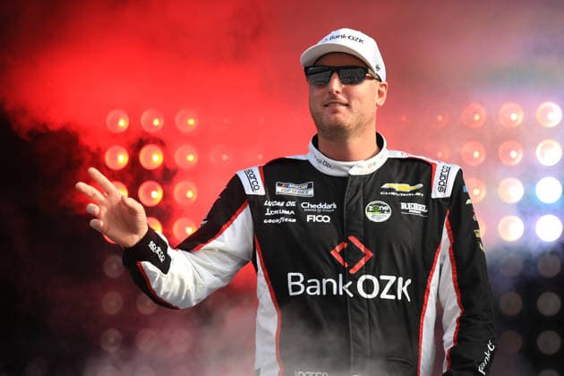 ATLANTA, GA - JULY 12: Austin Hill ( 33 Richard Childress Racing Bank OZK Chevrolet) waves to the crowd during driver introductions prior to the running of the NASCAR, Motorsport, USA Cup Series Quaker State 400 on July 12, 2026 at EchoPark Speedway in Hampton, GA. (Photo by Jeff Robinson Icon Sportswire) AUTO: JUL 12 NASCAR Cup Series Quaker State 400 EDITORIAL USE ONLY Icon26071211858400