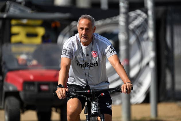 13.07.2026, xjhx, Fussball 1.Bundesliga, Eintracht Frankfurt Trainingsauftakt - Saison 2026 27 v.l. Trainer Adolf Adi Hütter (Eintracht Frankfurt) (DFL DFB REGULATIONS PROHIBIT ANY USE OF PHOTOGRAPHS as IMAGE SEQUENCES and or QUASI-VIDEO) Frankfurt am Main *** July 13, 2026, xjhx, Soccer, Bundesliga 1, Eintracht Frankfurt Starts Training for the 2026–27 Season, Coach Adolf Adi Hütter, Eintracht Frankfurt, DFL, DFB. REGULATIONS PROHIBIT ANY USE OF PHOTOGRAPHS AS IMAGE SEQUENCES AND OR QUASI-VIDEO. Frankfurt am Main
