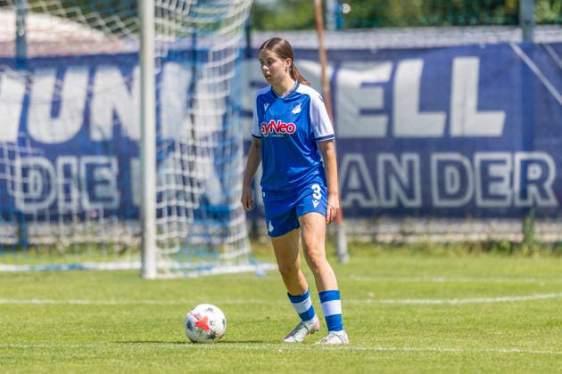 Ingolstadt, Deutschland 12. Juli 2026: Testspiel - Frauen - 2026 2027 - FC Ingolstadt 04 gegen TSG Hoffenheim II Im Bild: Marlen Helmstetter (TSG) Sportanlage Hundszell Bayern *** Ingolstadt, Germany, July 12, 2026 Women s Friendly Match 2026–2027: FC Ingolstadt 04 vs. TSG Hoffenheim II. Pictured: Marlen Helmstetter at the TSG Sports Complex in Hundszell, Bavaria Copyright: xFotostandx xSchäferx