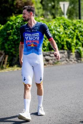 German Nico Denz of Red Bull-BORA-hansgrohe is seen at the first rest day at the 2026 Tour de France cycling race, a stage of 185km from Malemort to Ussel, on Monday 13 July 2026. The 113th edition of the Tour de France starts on Saturday 4 July in Barcelona, Spain, and will finish in Paris, France on the 26th of July. JASPERxJACOBS  x181051593x