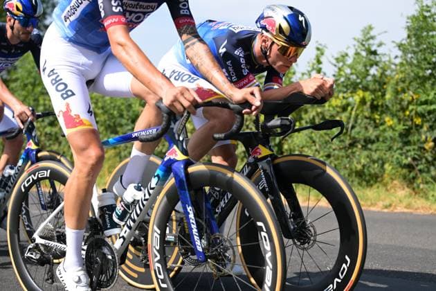 Belgian Remco Evenepoel of Red Bull-BORA-hansgrohe pictured during a training on the first rest day at the 2026 Tour de France cycling race, a stage of 185km from Malemort to Ussel, on Monday 13 July 2026. The 113th edition of the Tour de France starts on Saturday 4 July in Barcelona, Spain, and will finish in Paris, France on the 26th of July. DAVIDxPINTENS  x181051618x