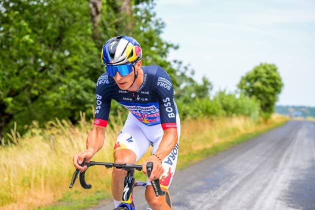 German Florian Lipowitz of Red Bull-BORA-hansgrohe pictured in action during a training on the first rest day at the 2026 Tour de France cycling race, a stage of 185km from Malemort to Ussel, on Monday 13 July 2026. The 113th edition of the Tour de France starts on Saturday 4 July in Barcelona, Spain, and will finish in Paris, France on the 26th of July. DAVIDxPINTENS  x181051632x