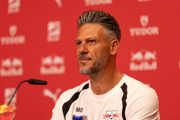 GER, Leipzig, Fussball, Pressekonferenz, offizielle Vorstellung des neuen Cheftrainers Martin Demichelis bei RB Leipzig im Bild v.l.: Martin Demichelis (Cheftrainer RB Leipzig), 13.07.2026, RB Leipzig Trainingsakademie Cottaweg Leipzig DFL DFB REGULATIONS PROHIBIT ANY USE OF PHOTOGRAPHS AS IMAGE SEQUENCES AND OR QUASI-VIDEO, *** GER, Leipzig, Soccer, Press Conference, Official Introduction of New Head Coach Martin Demichelis at RB Leipzig (pictured, from left: Martin Demichelis, Head Coach of RB Leipzig), July 13, 2026, RB Leipzig Training Academy, Cottaweg, Leipzig. DFL and DFB regulations prohibit any use of photographs as image sequences and or quasi-video, Copyright: HMBxMedia PaulxFritz