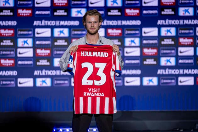 Football, Spain: Atlético Madrid present new signing Morten Hjulmand