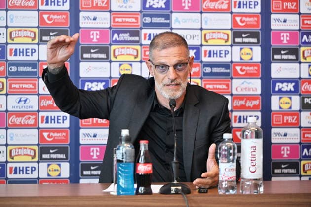 Zagreb, Croatia, 130726 Croatian Football Federation press conference, PK, Pressekonferenz following the HNS Executive Committee meeting, at which the new head coach, Slaven BiliÄ‡, was introduced. In the photo: Slaven Bilic. Photo: Damir Krajac CROPIX Zagreb Croatia Copyright: xxDamirxKrajacx izbornik_bilic5-130726