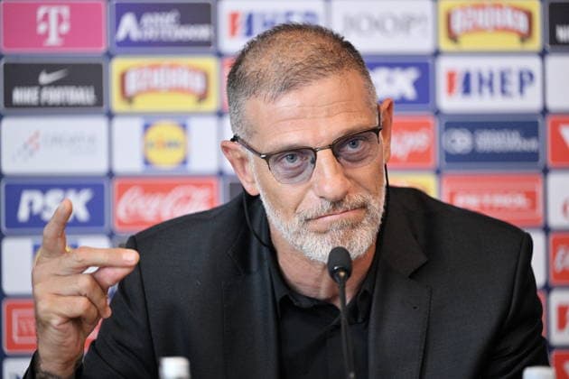 Zagreb, Croatia, 130726 Croatian Football Federation press conference, PK, Pressekonferenz following the HNS Executive Committee meeting, at which the new head coach, Slaven BiliÄ‡, was introduced. In the photo: Slaven Bilic. Photo: Damir Krajac CROPIX Zagreb Croatia Copyright: xxDamirxKrajacx izbornik_bilic9-130726