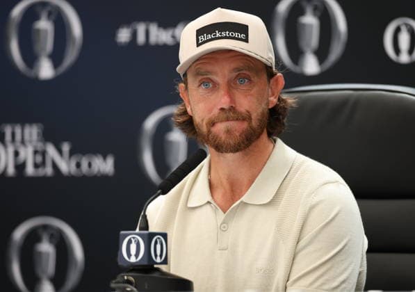 154th Open Golf Championships - Practice Day Tommy Fleetwood of England attends a press conference, PK, Pressekonferenz during practice day at the British Open Golf Championships at Royal Birkdale in Southport, Britain, 13 July 2026. SOUTHPORT UNITED KINGDOM  Copyright: xADAMxVAUGHANx