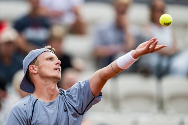 260713 Jesper de Jong of Netherlands during day 1 of the Nordea Open on July 13, 2026 in Bastad. Photo: Niclas Jönsson BILDBYRAN COP 273 NO0428 tennis ATP, Tennis Herren 250 nordea open tennislagetbbeng *** 260713 Jesper de Jong of the Netherlands during Day 1 of the Nordea Open on July 13, 2026, in Bastad. Photo by Niclas Jönsson, BILDBYRAN COP 273 NO0428 tennis atp 250 nordea open tennislagetbbeng  Copyright: NICLASxJÖNSSON BB260713NO089