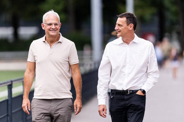 COLOGNE, GERMANY - JULY 13: Dr. Joerg Alvermann (Jörg, Jorg, 2. Vice President 1. FC Koeln) and Prof. Dr. Ulf Sobek (Vice President 1. FC Koeln) during the first training session of season 2026 27 at Geissbockheim on July 13, 2026 in Cologne, Germany. North Rhine Westphalia Germany Copyright: xSteffiexWunderlx