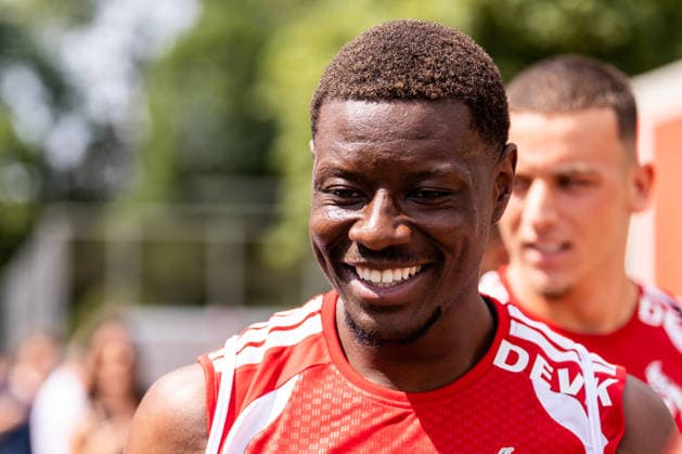 COLOGNE, GERMANY - JULY 13: Ragnar Ache (1. FC Koeln, 9) during the first training session of season 2026 27 at Geissbockheim on July 13, 2026 in Cologne, Germany. North Rhine Westphalia Germany Copyright: xSteffiexWunderlx