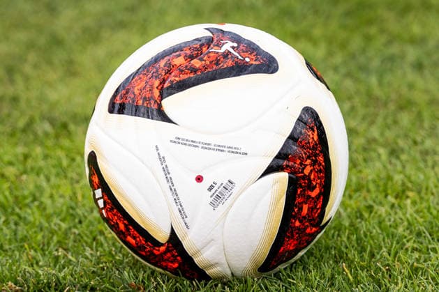 COLOGNE, GERMANY - JULY 13: The new Bundesliga game ball of adidas during the first training session of season 2026 27 at Geissbockheim on July 13, 2026 in Cologne, Germany. North Rhine Westphalia Germany Copyright: xSteffiexWunderlx