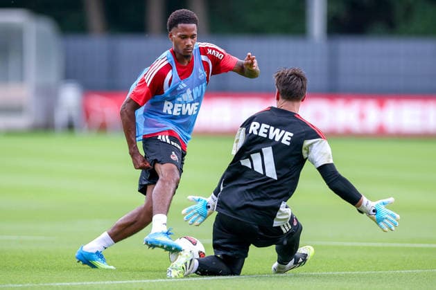 13.07.2026, Fußball, Trainingsauftakt 1.FC Köln, 1. Fußball Bundesliga, Geißbockheim, Saison 2026 2027: Die Spieler in Aktion beim ersten Training der neuen Saison 26 27 DFB regulations prohibit any use of photographs as image sequences and or quasi-video. Nordrhein-Westfalen Deutschland *** July 13, 2026, Soccer, 1. FC Köln’s first training session, Bundesliga, Geißbockheim, 2026–2027 season. The players in action during the first training session of the new 2026–2027 season. DFB regulations prohibit any use of photographs as image sequences and or quasi-video. North Rhine-Westphalia, Germany