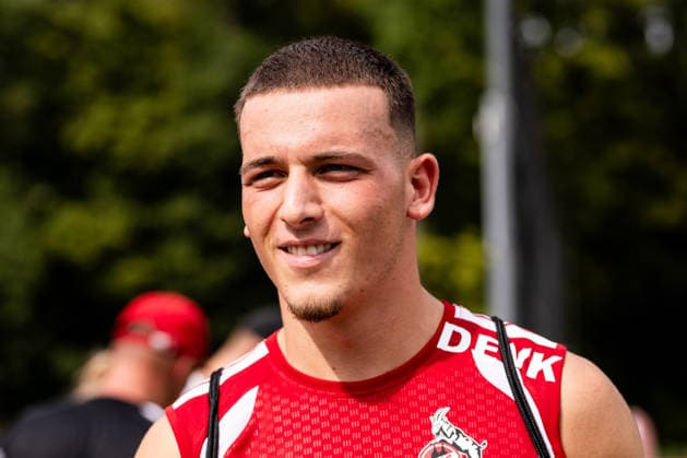 COLOGNE, GERMANY - JULY 13: Said El Mala (1. FC Koeln, 13) smiling during the first training session of season 2026 27 at Geissbockheim on July 13, 2026 in Cologne, Germany. North Rhine Westphalia Germany Copyright: xSteffiexWunderlx