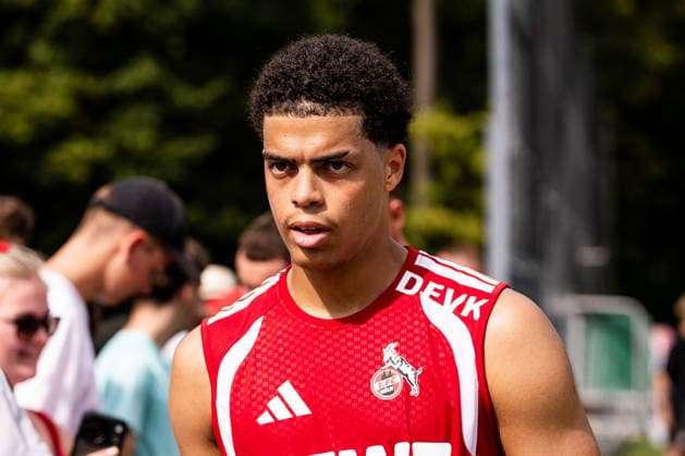 COLOGNE, GERMANY - JULY 13: Jahmai Simpson-Pusey (1. FC Koeln, 22) during the first training session of season 2026 27 at Geissbockheim on July 13, 2026 in Cologne, Germany. North Rhine Westphalia Germany Copyright: xSteffiexWunderlx