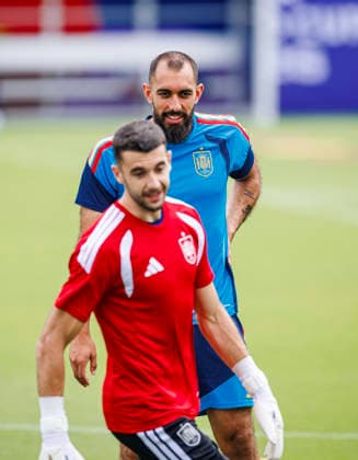 Spain national team, Nationalteam World Cup 13 07 2026 Borja Iglesias of Spain during the Spanish national team s training session at Cotton Bowl in Dallas, United States of America on July 13, 2026. Photo (PGS Photo Agency) Dallas usa Copyright: xPGSxPhotoxAgencyx