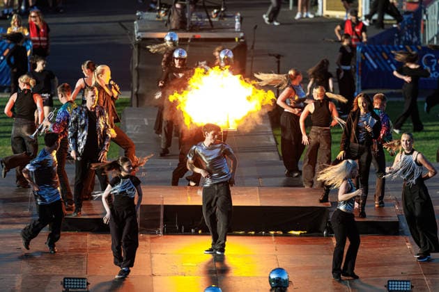 260713 Uppträdande under invigningen av Gothia Cup den 13 juli 2026 i Göteborg. *** July 13, 2026: Performance during the opening ceremony of the Gothia Cup on July 13, 2026, in Gothenburg  Copyright: NICKLASxELMRIN BB260713NE002