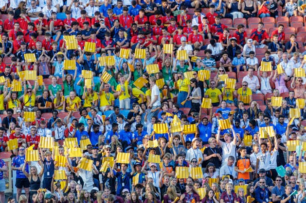 260713 under invigningen av Gothia Cup den 13 juli 2026 i Göteborg. *** July 13, 2026, during the opening ceremony of the Gothia Cup in Gothenburg  Copyright: NICKLASxELMRIN BB260713NE012