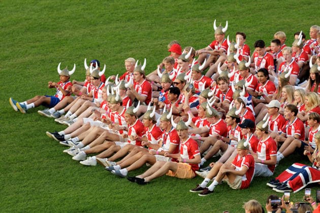 Sport Themen der Woche KW29 260713 Deltagare fran Norge under invigningen av Gothia Cup den 13 juli 2026 i Göteborg. *** July 13, 2026: Participants from Norway at the opening ceremony of the Gothia Cup on July 13, 2026, in Gothenburg  Copyright: NICKLASxELMRIN BB260713NE018