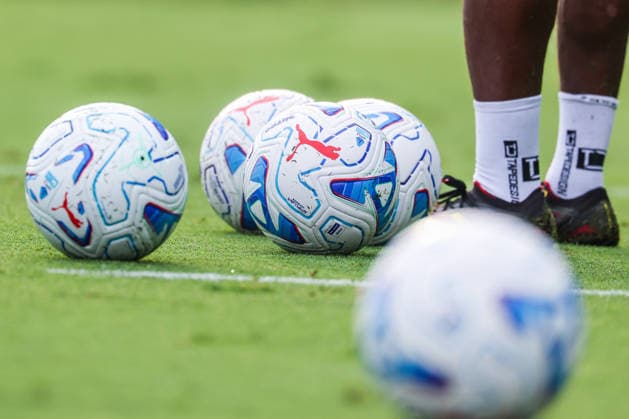 AC Milan 2026 27 - Training Session - 13 07 2026 Stellar Nitro Ultimate Puma Official Serie A matchball seen during Training Session AC Milan 2026 27 at Milanello in Milan, Italy *** AC Milan 2026-27 Training Session, July 13, 2026: Stellar Nitro Ultimate Puma Official Serie A match ball seen during the AC Milan 2026-27 training session at Milanello in Milan, Italy Copyright: xBEAUTIFULxSPORTS Carabellix