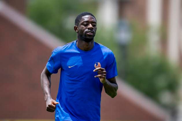 DALLAS - Ousmane Dembele of France during the 2026 World Cup, France training at Washburne Soccer and Track Stadium on July 13, 2026 in Dallas, United States. (Photo by Stefan Koops EYE4IMAGES DeFodi Images) - *** DALLAS: Ousmane Dembele of France during the 2026 World Cup; the French team training at Washburne Soccer and Track Stadium on July 13, 2026, in Dallas, United States. Photo by Stefan Koops, EYE4IMAGES, DeFodi Images