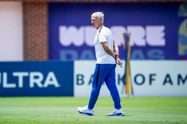 DALLAS - France national coach Didier Deschamps during the 2026 World Cup, France training at Washburne Soccer and Track Stadium on July 13, 2026, in Dallas, United States. (Photo by Stefan Koops EYE4IMAGES DeFodi Images) - *** DALLAS: France national team coach Didier Deschamps during the 2026 World Cup; France training at Washburne Soccer and Track Stadium on July 13, 2026, in Dallas, United States. Photo by Stefan Koops, EYE4IMAGES, DeFodi Images